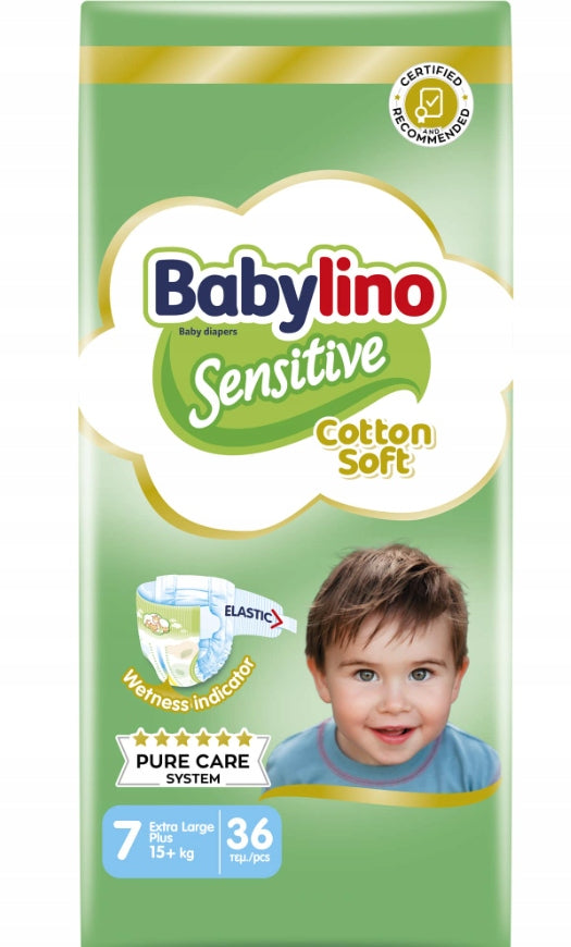 Diapers Babylino Sensitive size 7 (+15 kg) 36 pcs.