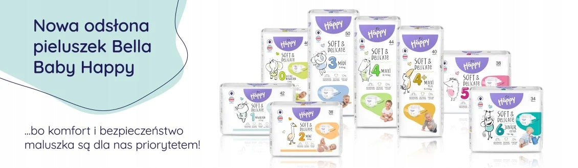 Diapers Bella Baby Happy 0 Newborn Size 0 46 pcs. for premature babies Medical device no