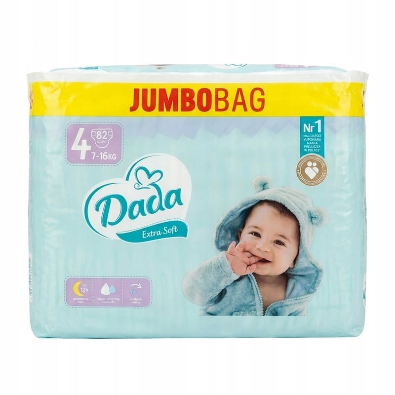 Diapers Dada Extra Soft size 4 (7-16 kg) 82 pcs MAXI