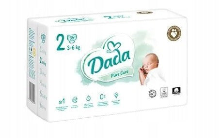 Diapers Dada Pure Care Size 2 2x35 70 pcs. Manufacturer code PIELUSZKI DADA PURE CARE