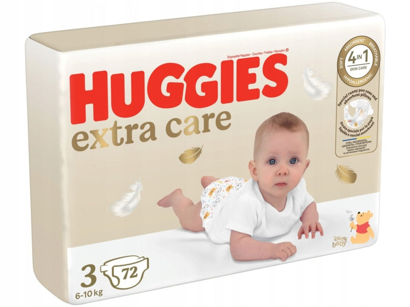 Diapers HUGGIES Extra Care Mega 3 6-10 kg (72 pcs)