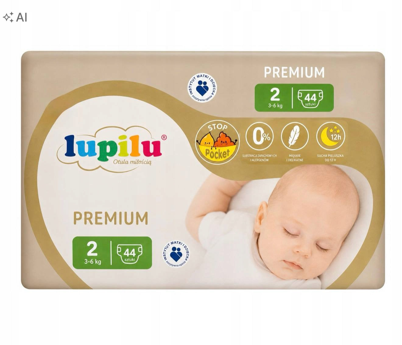 Diapers LUPILU PREMIUM MINI 2 Size 2 88 pcs. Manufacturer code PIELUCHY LUPILU PREMIUM MINI
