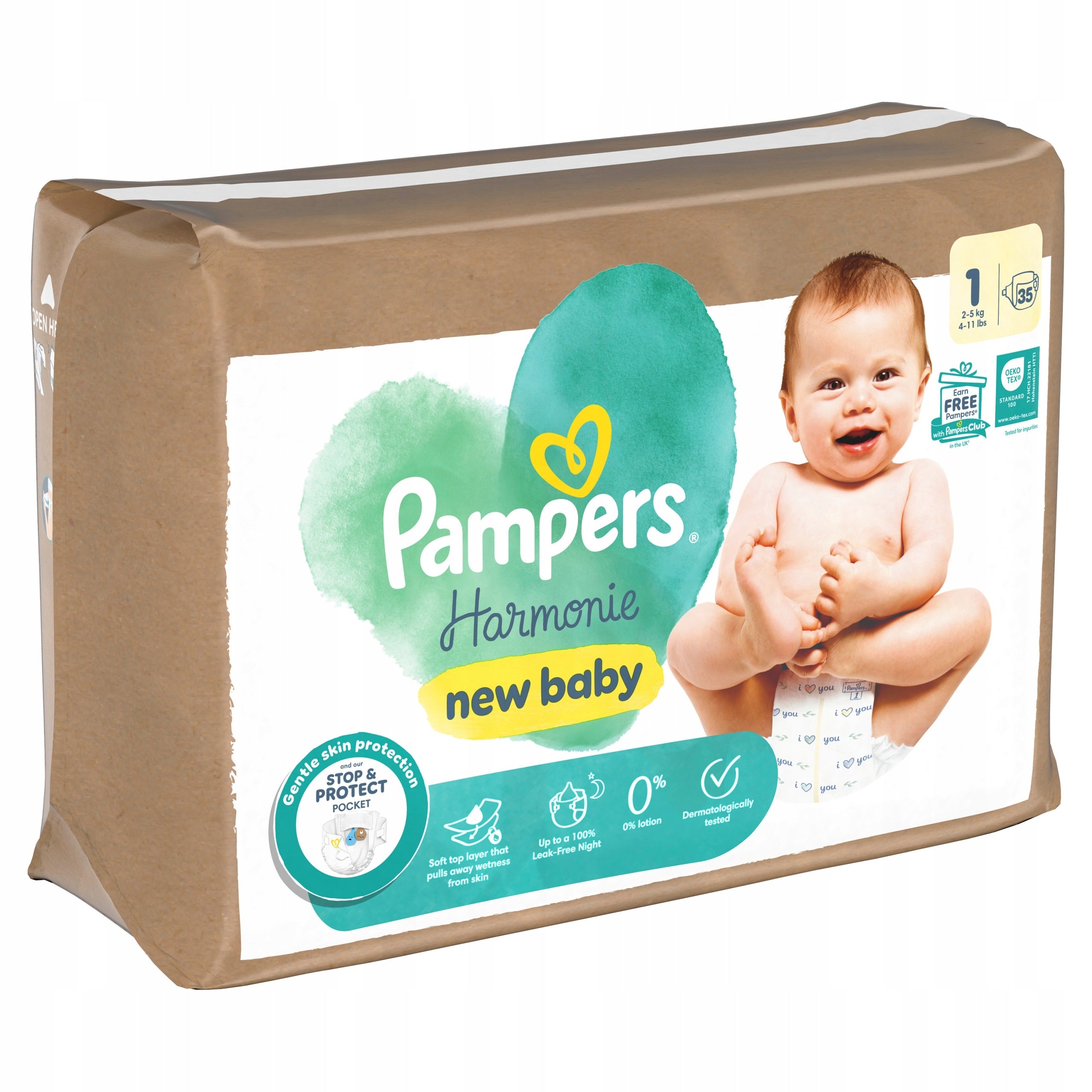 Diapers Pampers Harmonie Size 1 35 pcs. Packaging status original