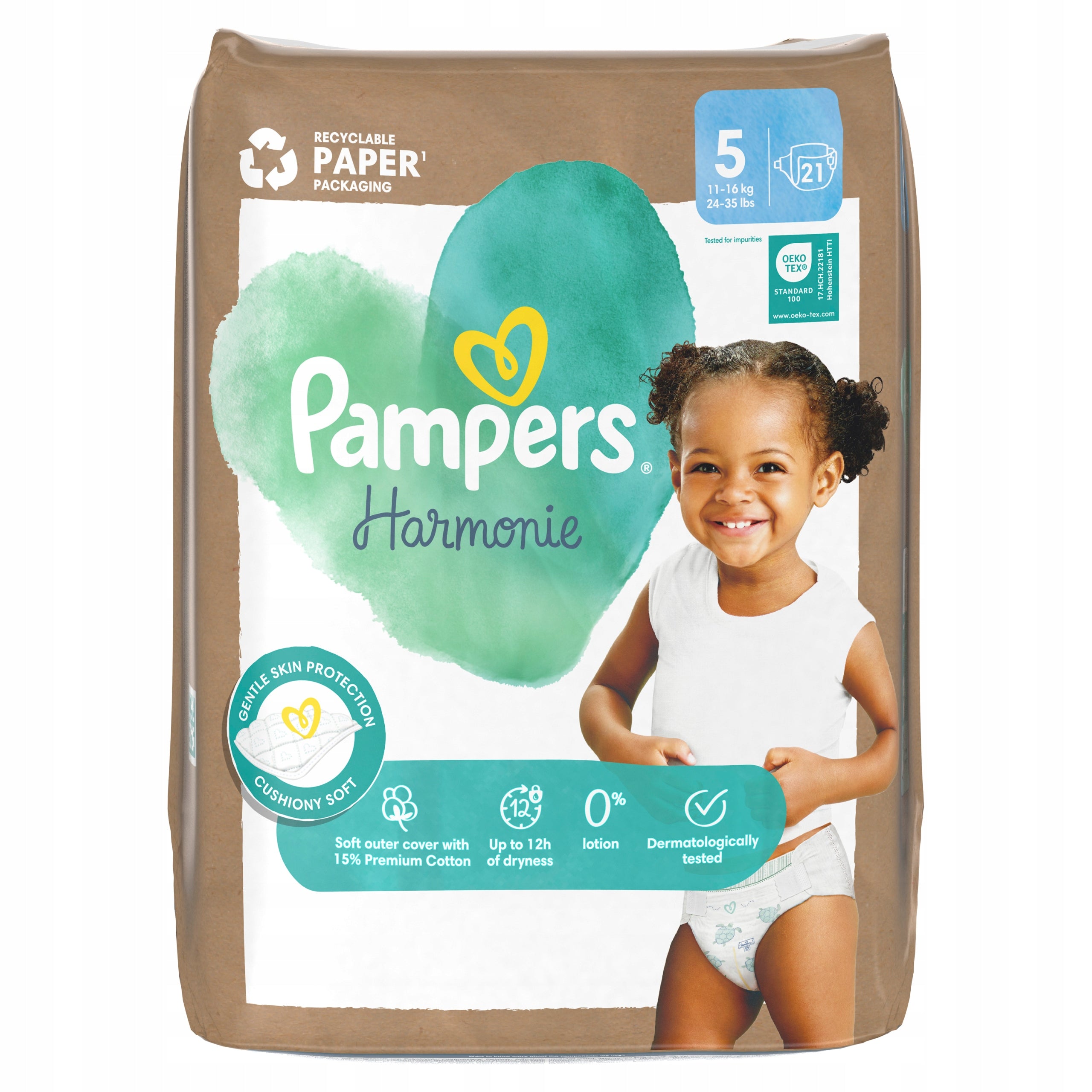 Diapers Pampers Harmonie Size 5 21 pcs. Packaging status original