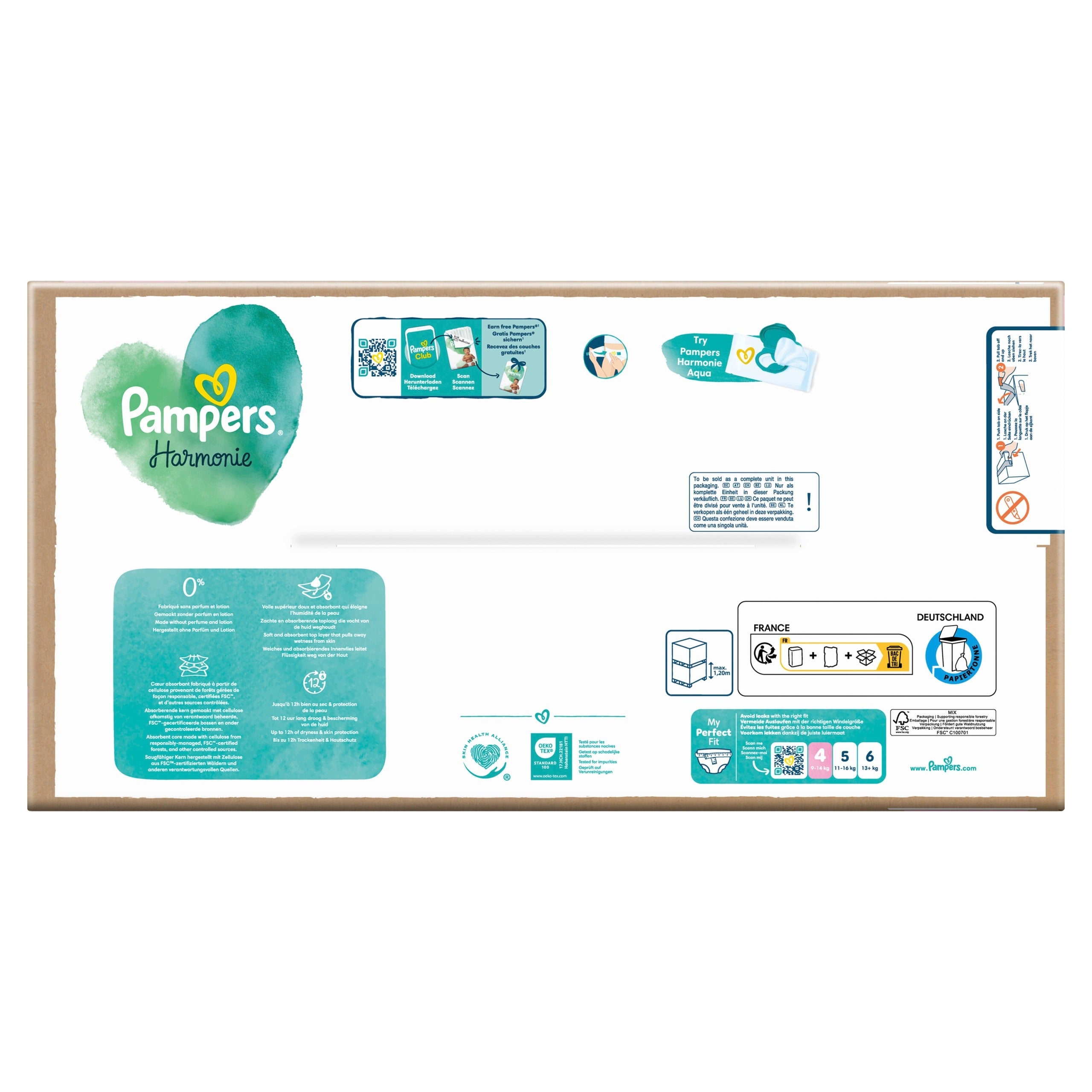 Diapers Pampers Harmonie size 4 90 pcs XXL Pack Brand Pampers