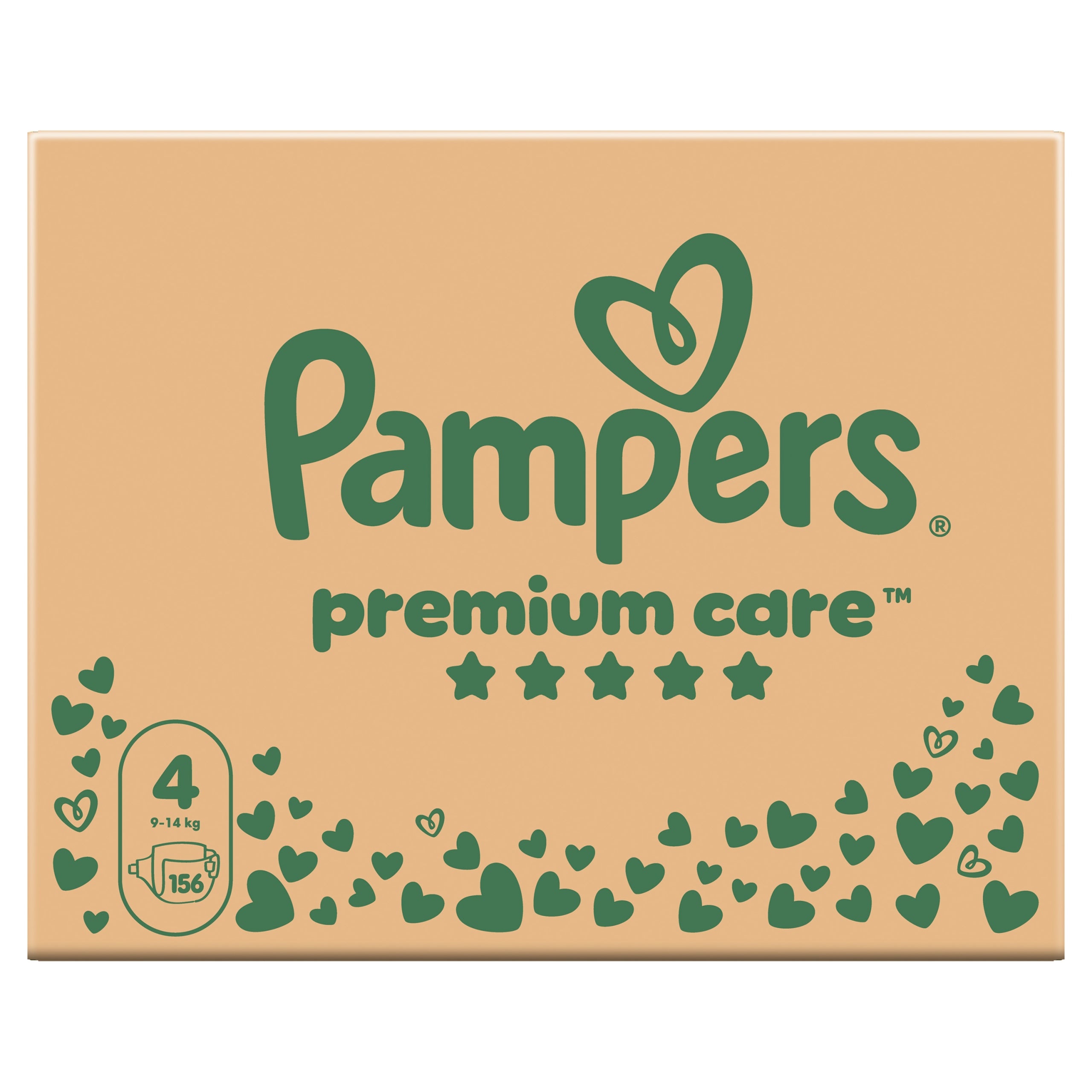 Diapers Pampers Premium Care Size 4 156 pieces 9-14 kg Manufacturer code 8006530223591
