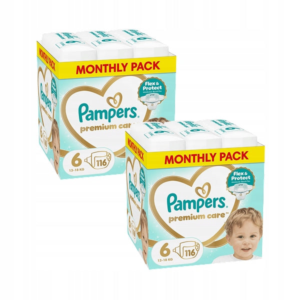 Diapers Pampers Premium Care Size 6 116 pieces 13-18 kg