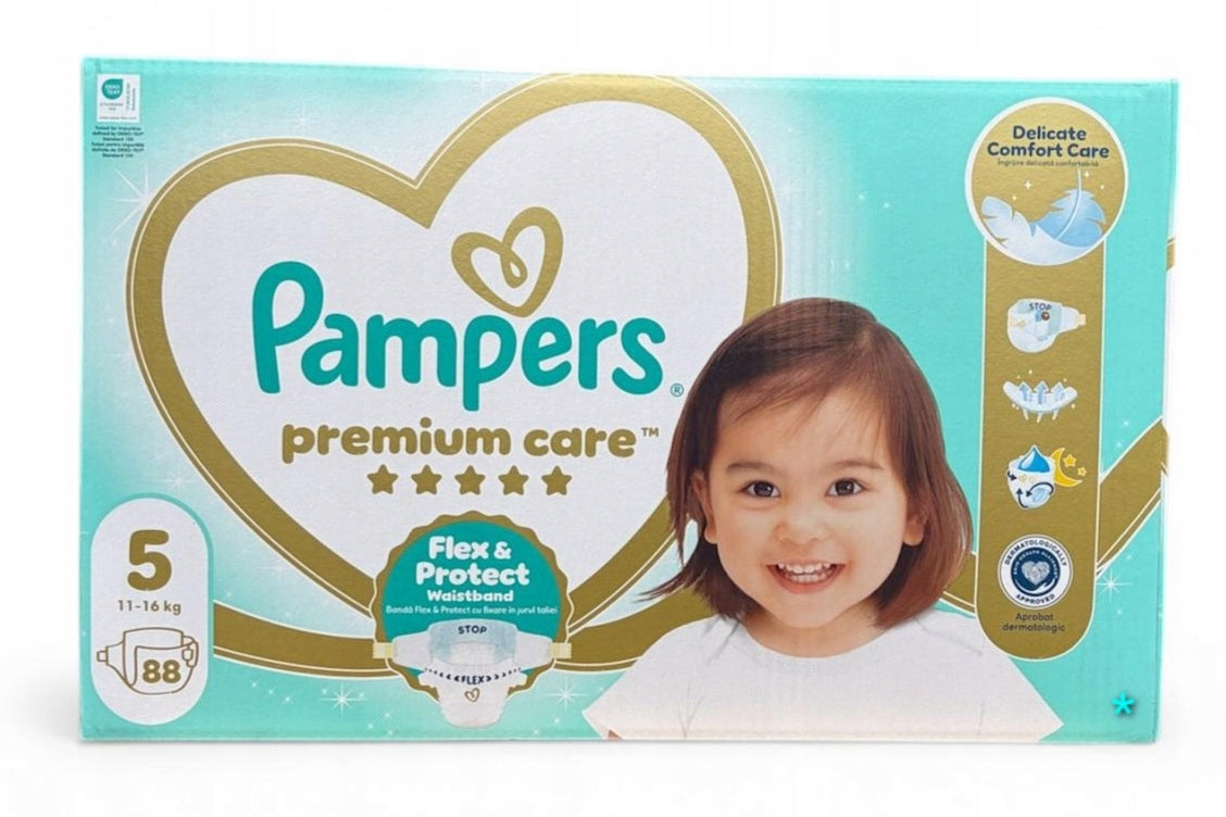 Diapers Pampers Premium Care size. 5, 11-16 kg, 88 pcs_FLEX & Protect Manufacturer code 81689716