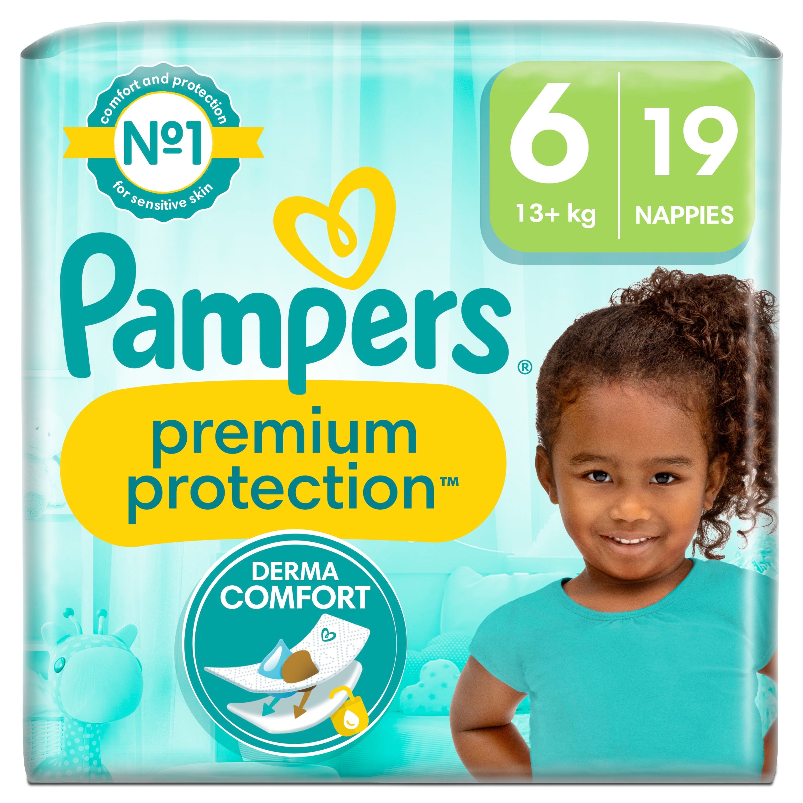 Diapers Pampers Premium Protection Size 6 19 pcs