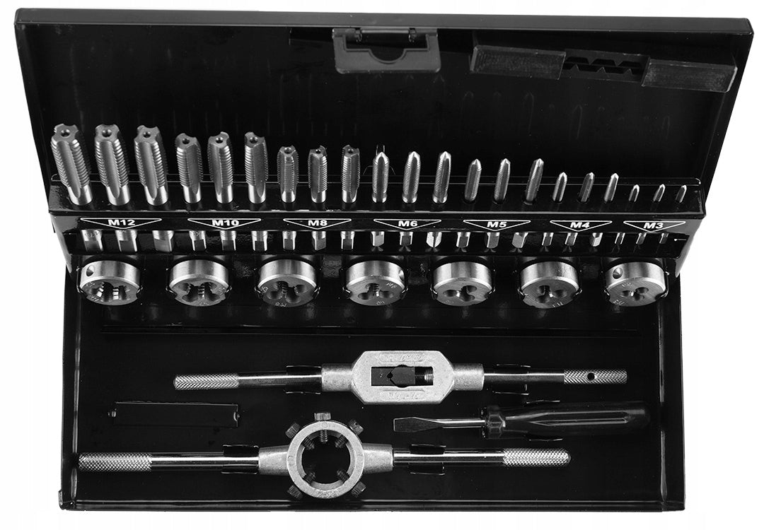 Dies and taps M3-M12, set of 32, TOPEX 14A426 Brand TOPEX