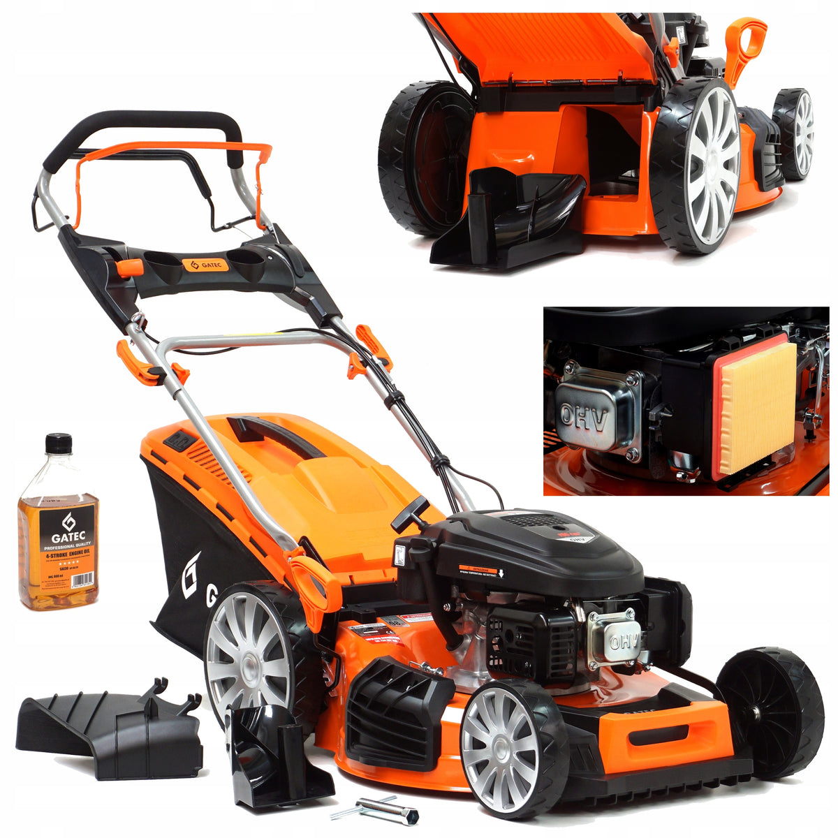 Diesel mower Gatec with GT drive, Loncin engine 196 cm3, 4in1 / 53 cm