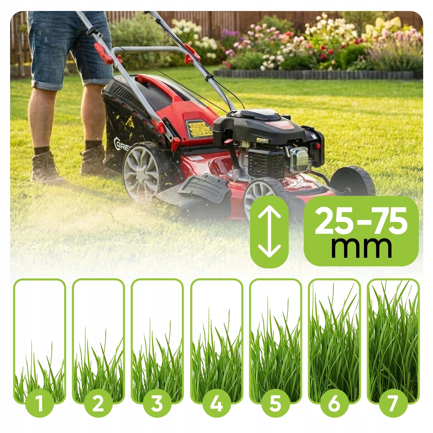 Diesel mower with 6 HP 224cc width 56 cm Greenso KS56-G224N Brand Greenso