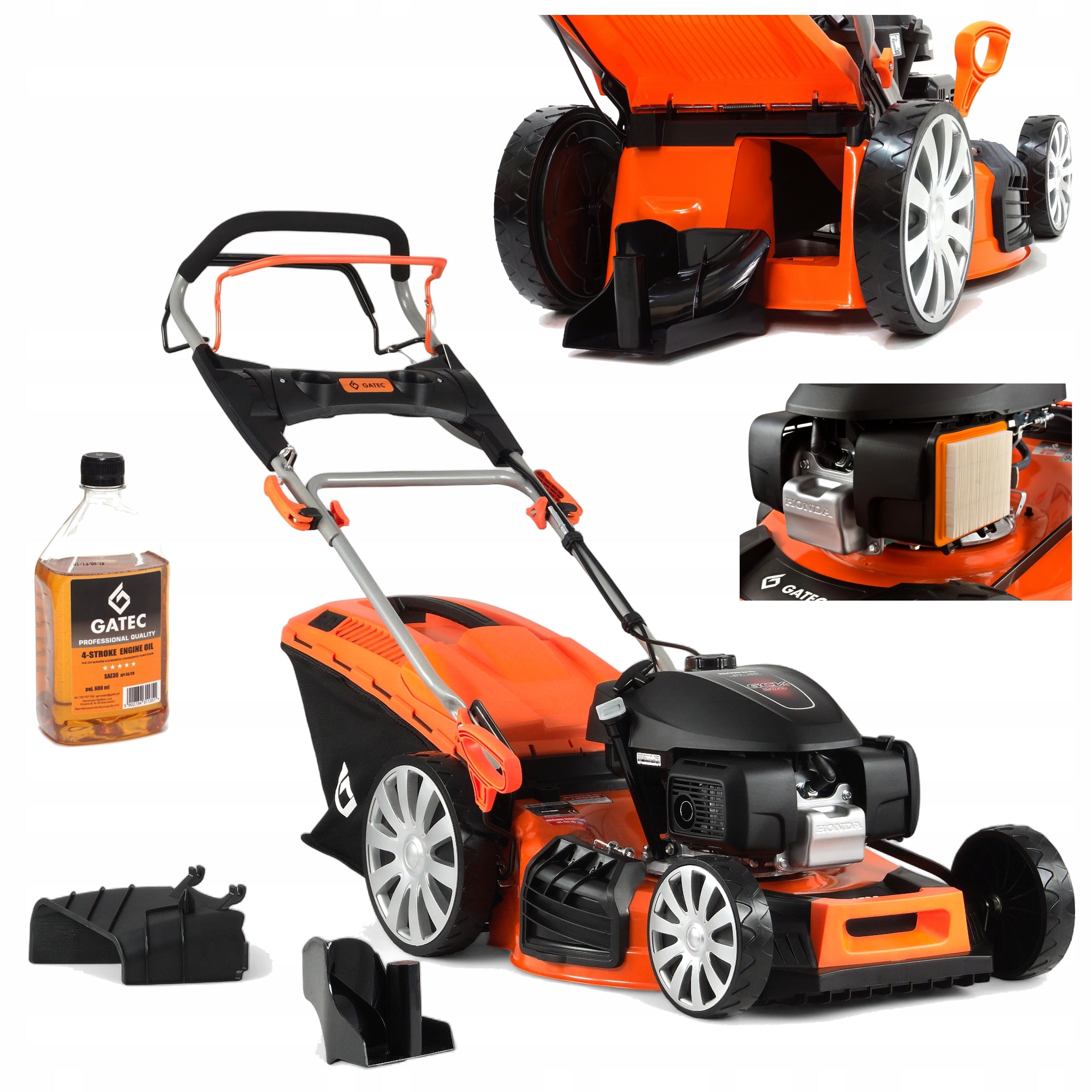 Diesel mower with drive, Honda engine 201 cm3 / 53 cm, 4in1, 5.3 HP
