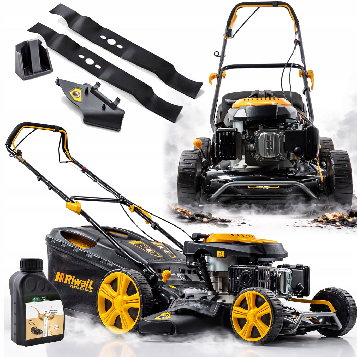 Diesel mower with drive Riwall PRO RPM 5355PL 56cm 5,4HP Mulching