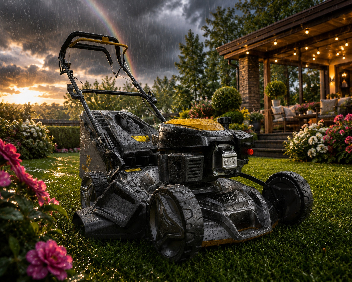 Diesel mower with drive Royale Grass King 9000 181cc for grass 54cm Packaging status original