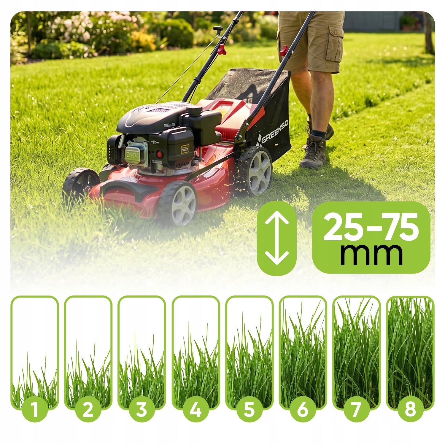 Diesel mower with drive engine Loncin 2,85 HP 40 cm GREENSO TB40S03A Series TB40