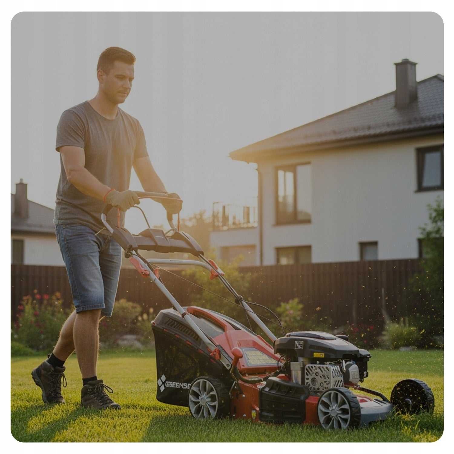 Diesel mower with drive power 3,6 HP width 46 cm Greenso KS46-G150NE Packaging status original