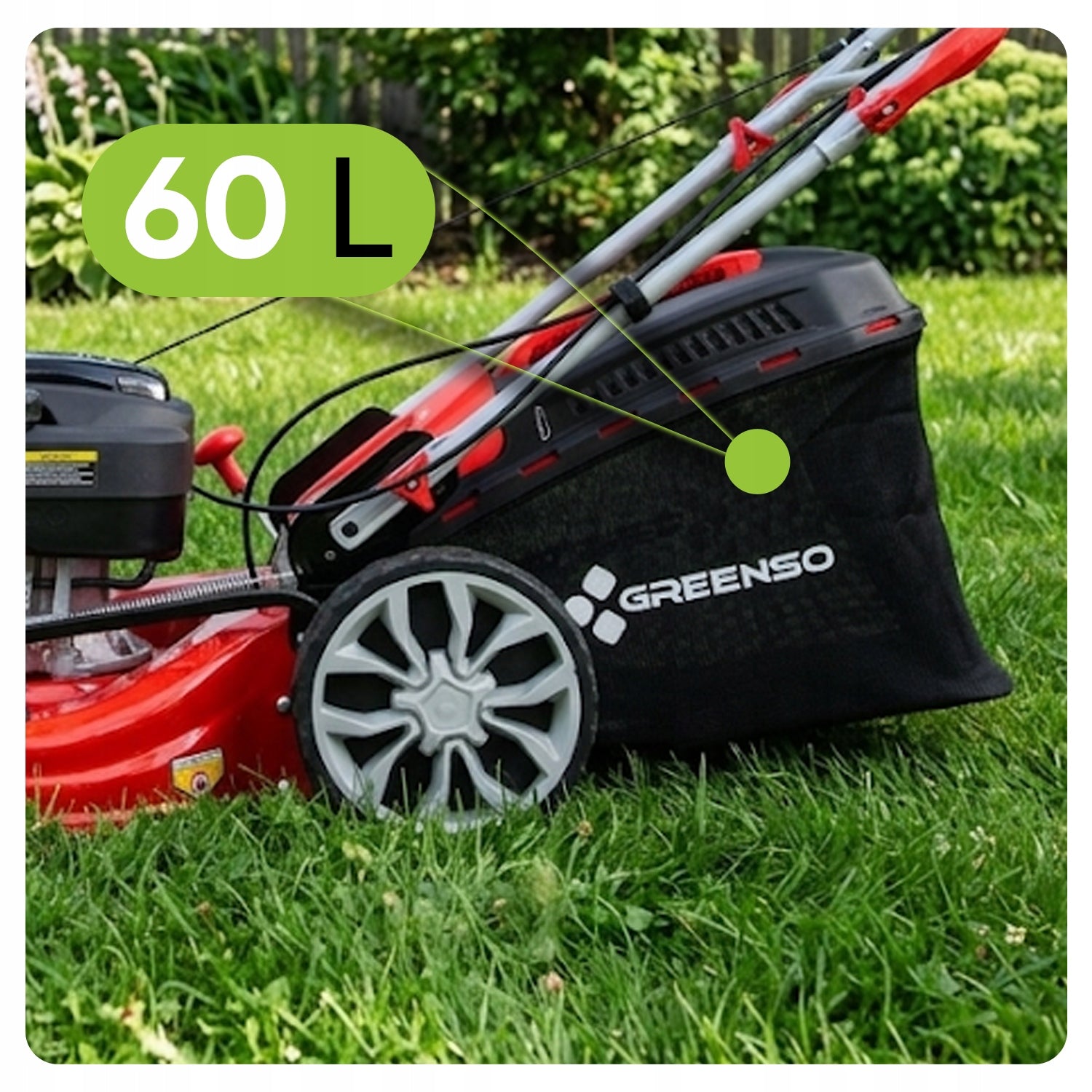 Diesel mower with drive power 6 HP width 53 cm Greenso KS53-G224N Model KS53-G224N
