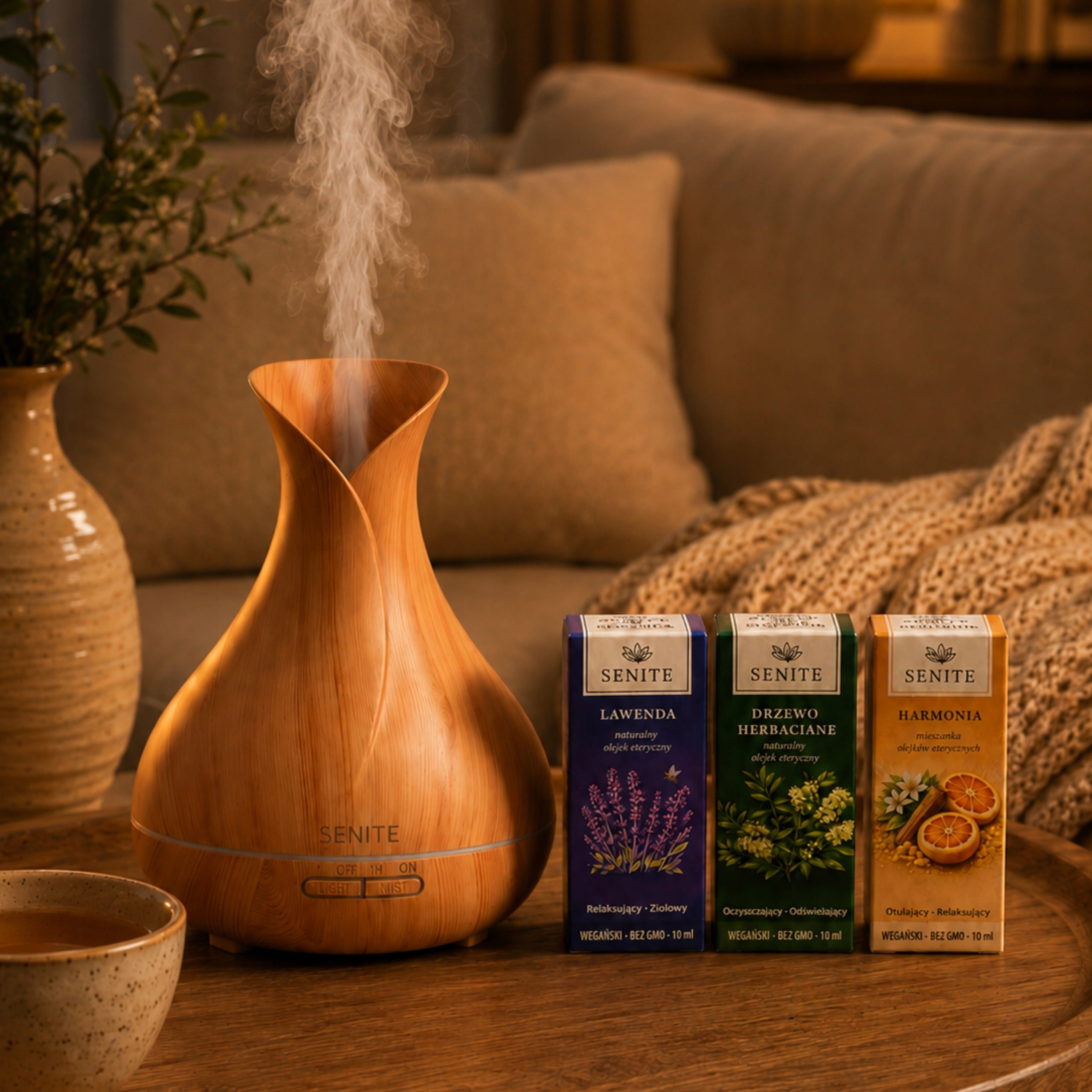 Diffuser Set + 3 Essential Oils, Humidifier, Aromatherapy Manufacturer code 03/25