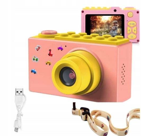 Digital Camera for Kids Pink Lego LED SCREEN