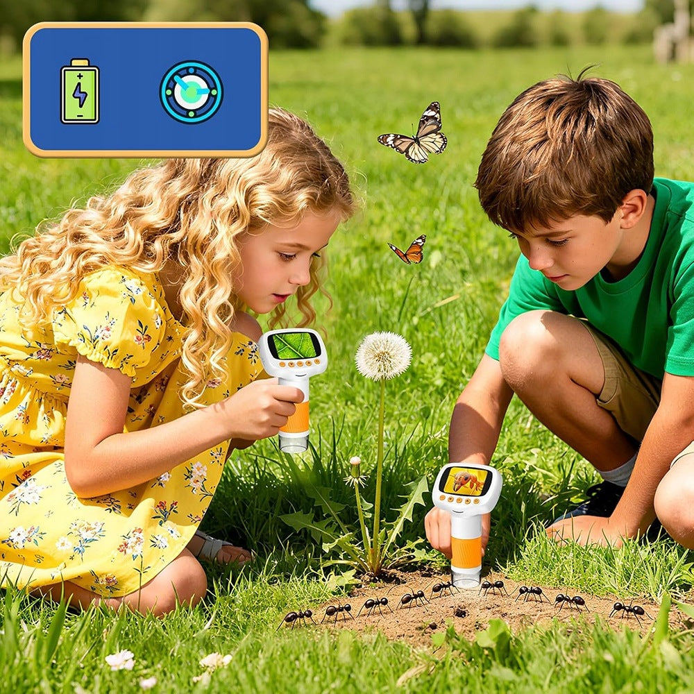 Digital Children's Microscope, 2 Inch High Resolution IPS LCD Screen Kid's age 5+ years
