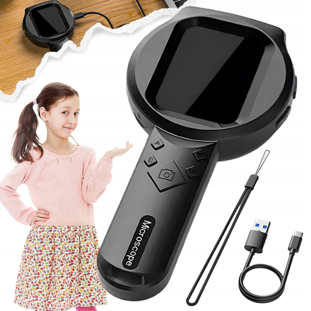 Digital Handheld Microscope for Kids, Portable Digital Magnifier with Light