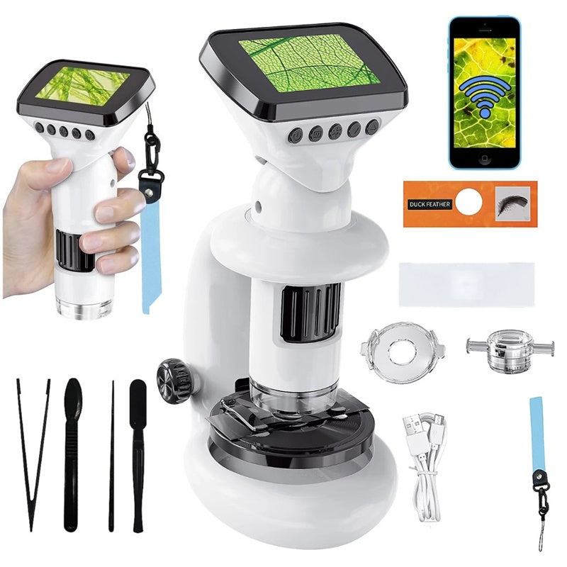 Digital Microscope Portable for Kids Electronic WiFi LCD Screen 1000x