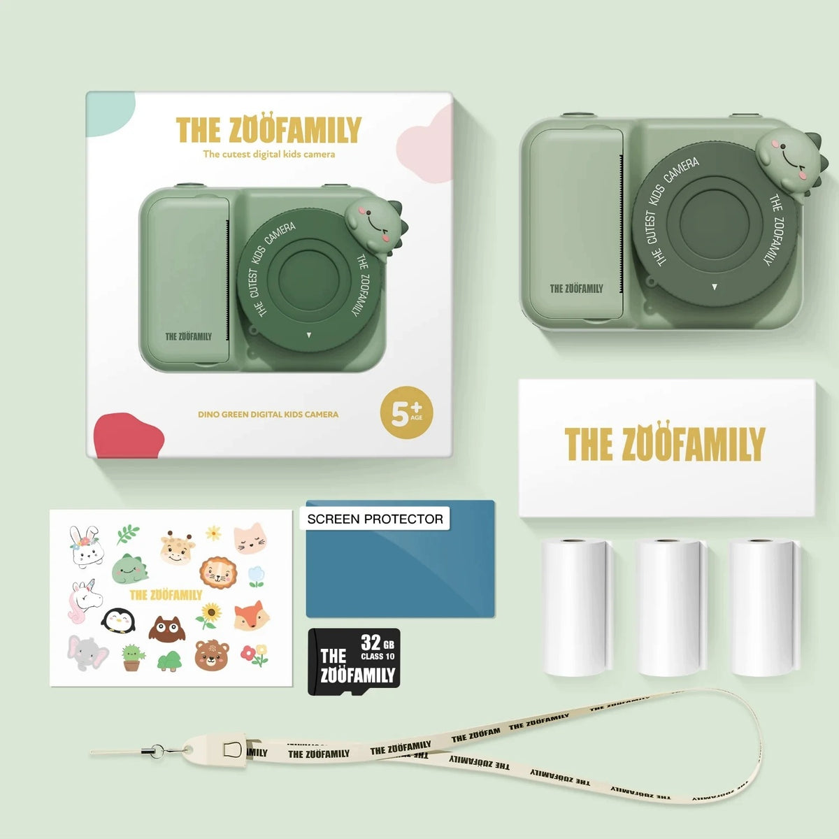Digital Photographic Camera DINOSAUR with PRINTER for Children The Zoofamily Packaging status original