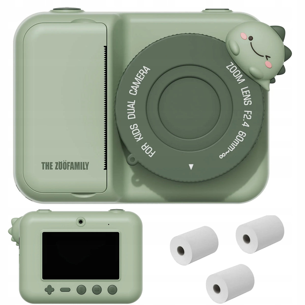 Digital Photographic Camera DINOSAUR with PRINTER for Children The Zoofamily
