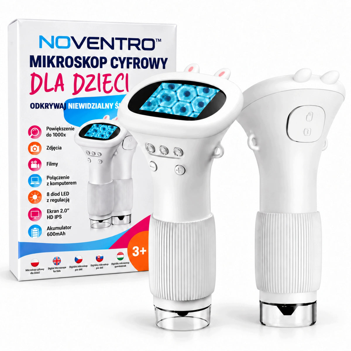 Digital Pocket Microscope for Kids Educational Toy 1000x LED LCD