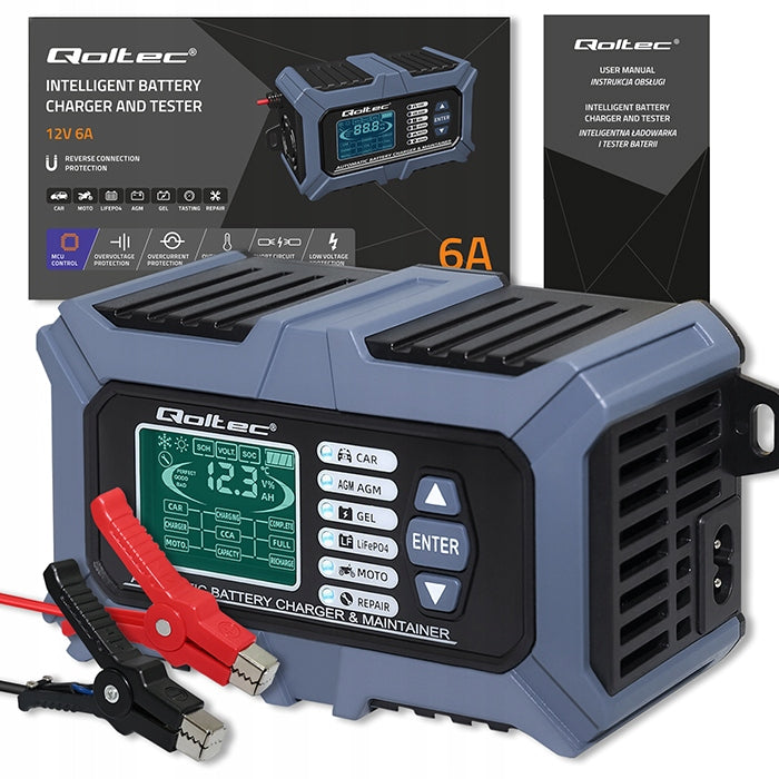Digital Rectifier Battery Meter with 6A 12V Charger with Repair Function
