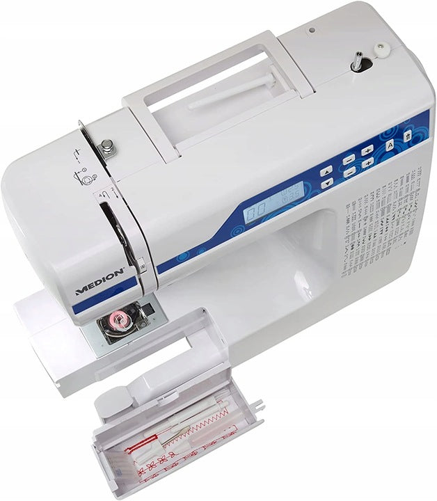 Digital Sewing Machine Medion Embroidery 100 Stitches LED Light Dominant color white