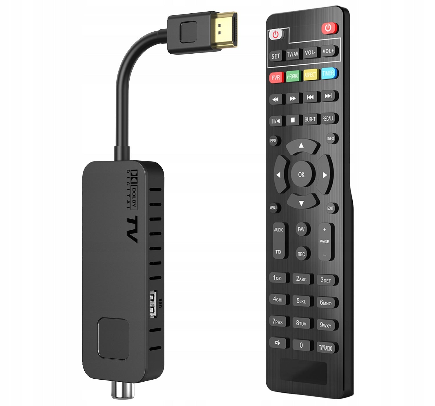 Digital TV decoder tuner HD DVB-T2 HDMI H.265 HEVC