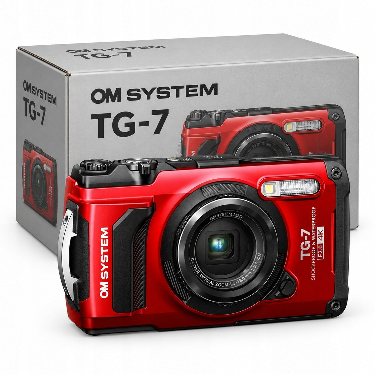 Digital camera Olympus TG-7 red OM System Tough