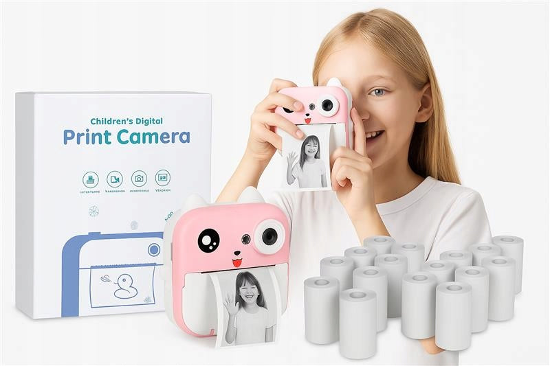 Digital camera for baby Q5 print instant selfie photos pink Brand no brand