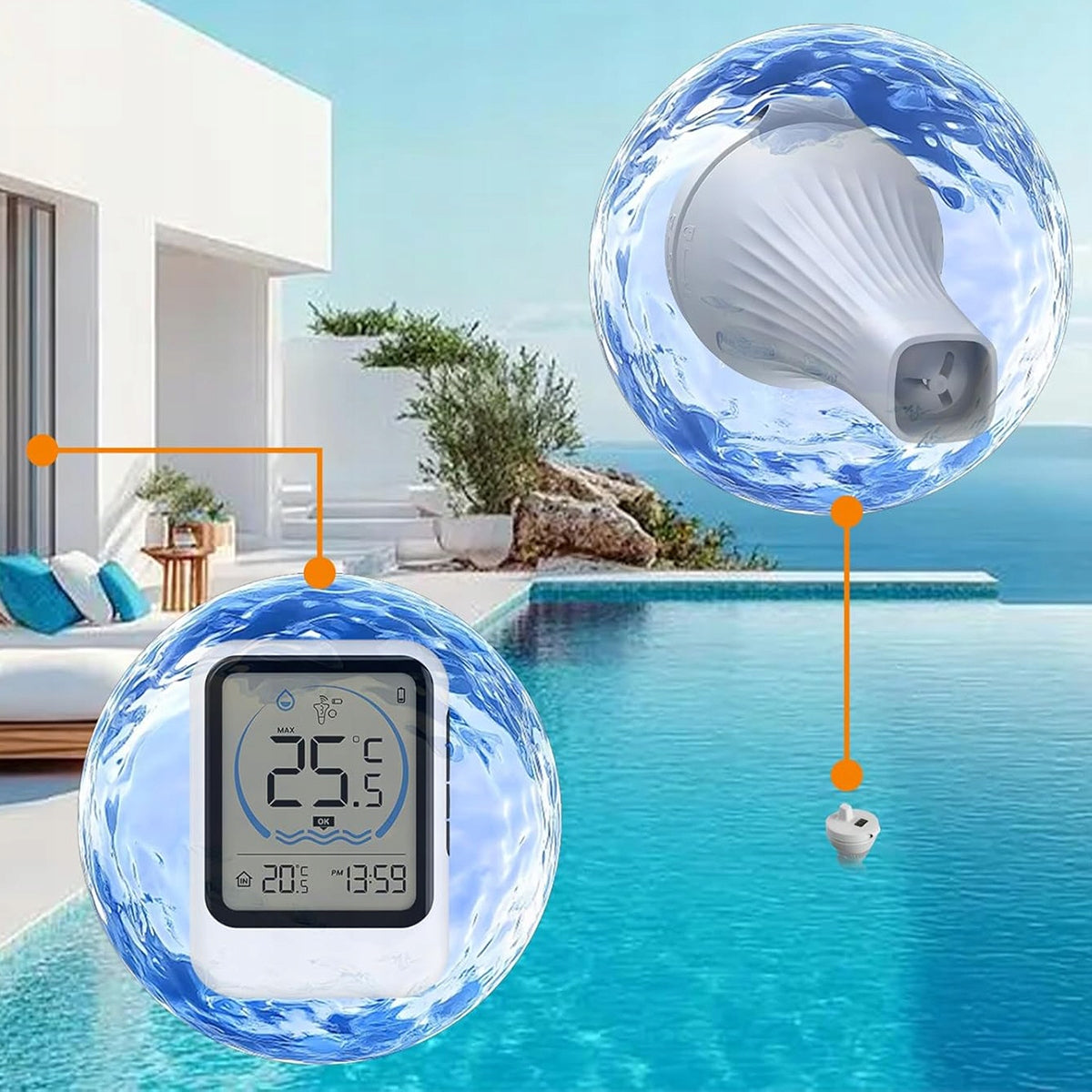 Digital pool thermometer, SET Manufacturer code 6974812498253