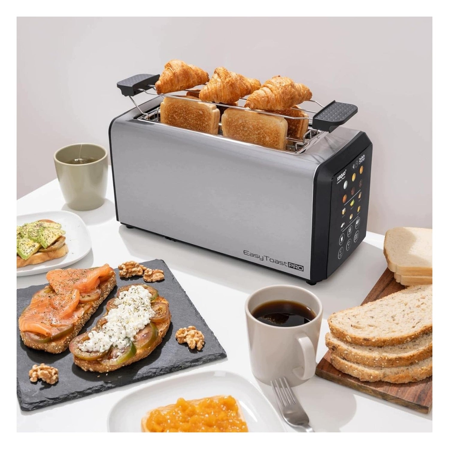 Digital toaster with long slots - with touch screen Brand no brand