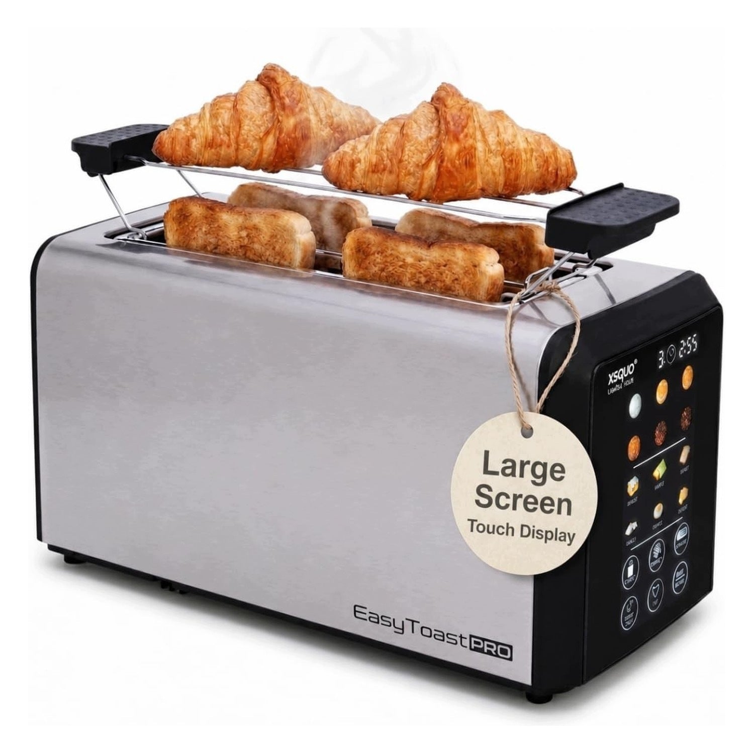 Digital toaster with long slots - with touch screen