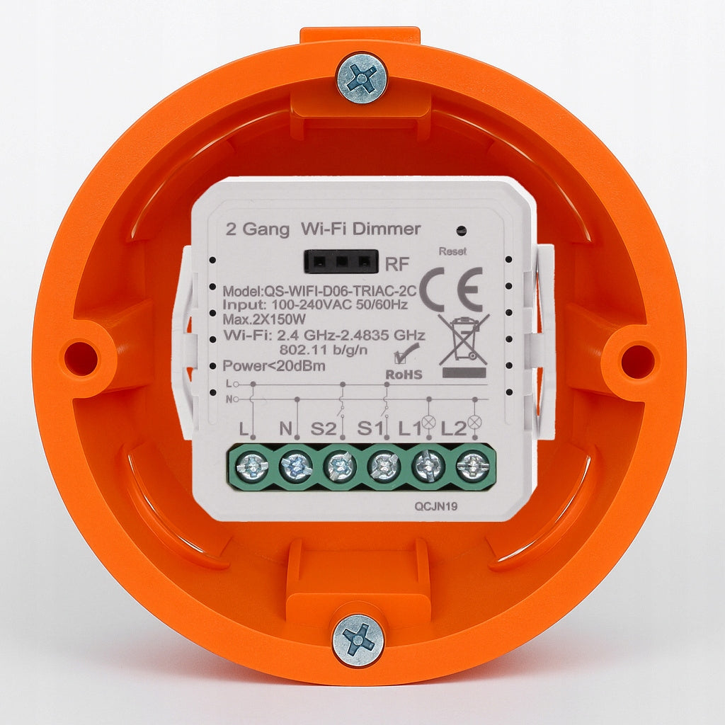 Dimmer 2 Channels Switch for LED Bulb Light 230V WIFI TUYA Smart EAN (GTIN) 5904162825202