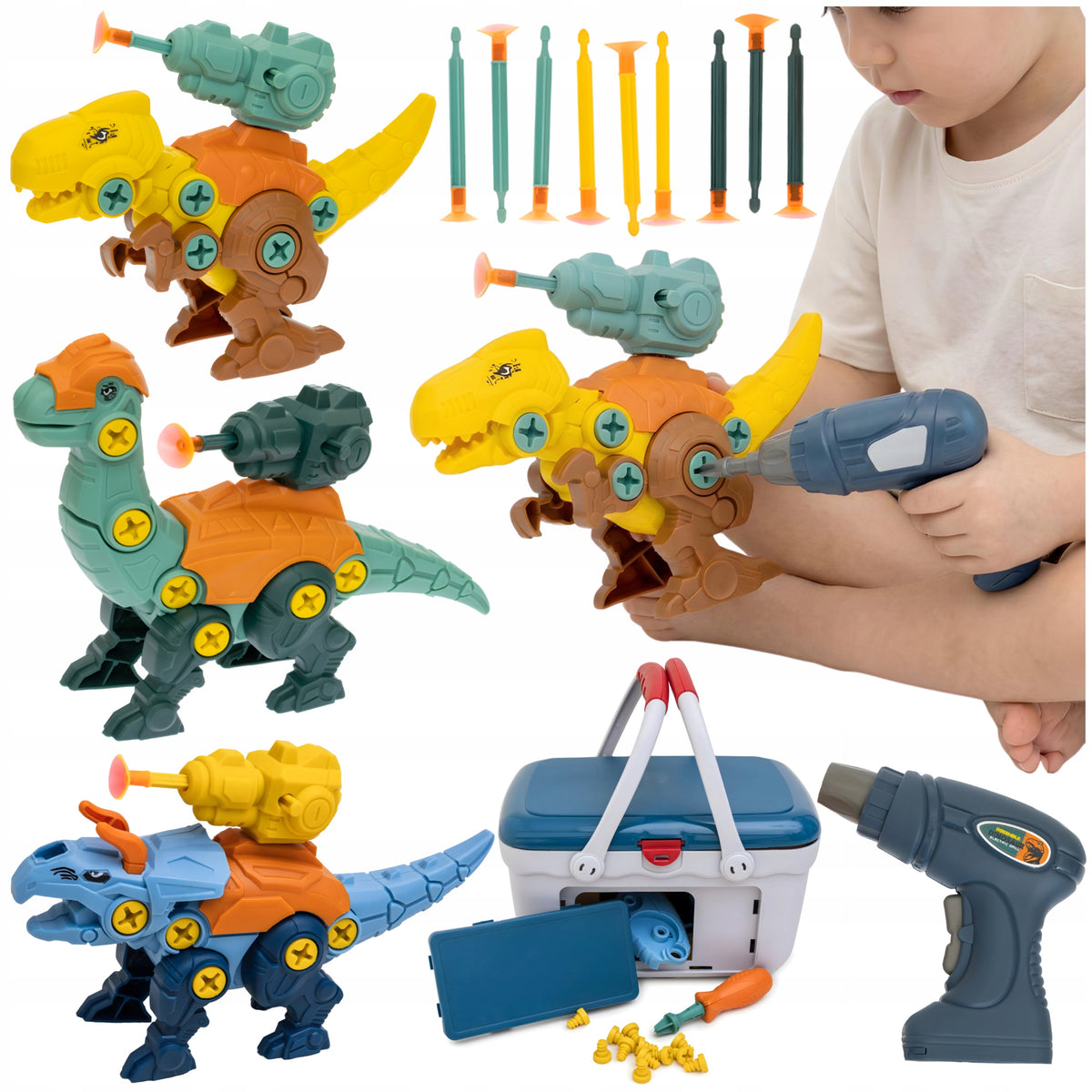 Dinosaur Figurines for Twisting Blocks Arrow Launcher