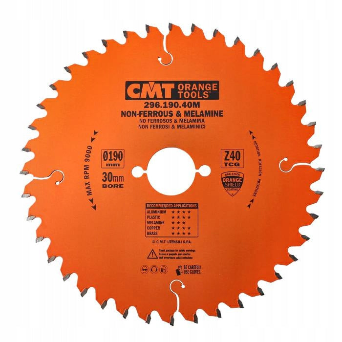 Disc for aluminium 190x30mm 40Z CMT 296.190.40M