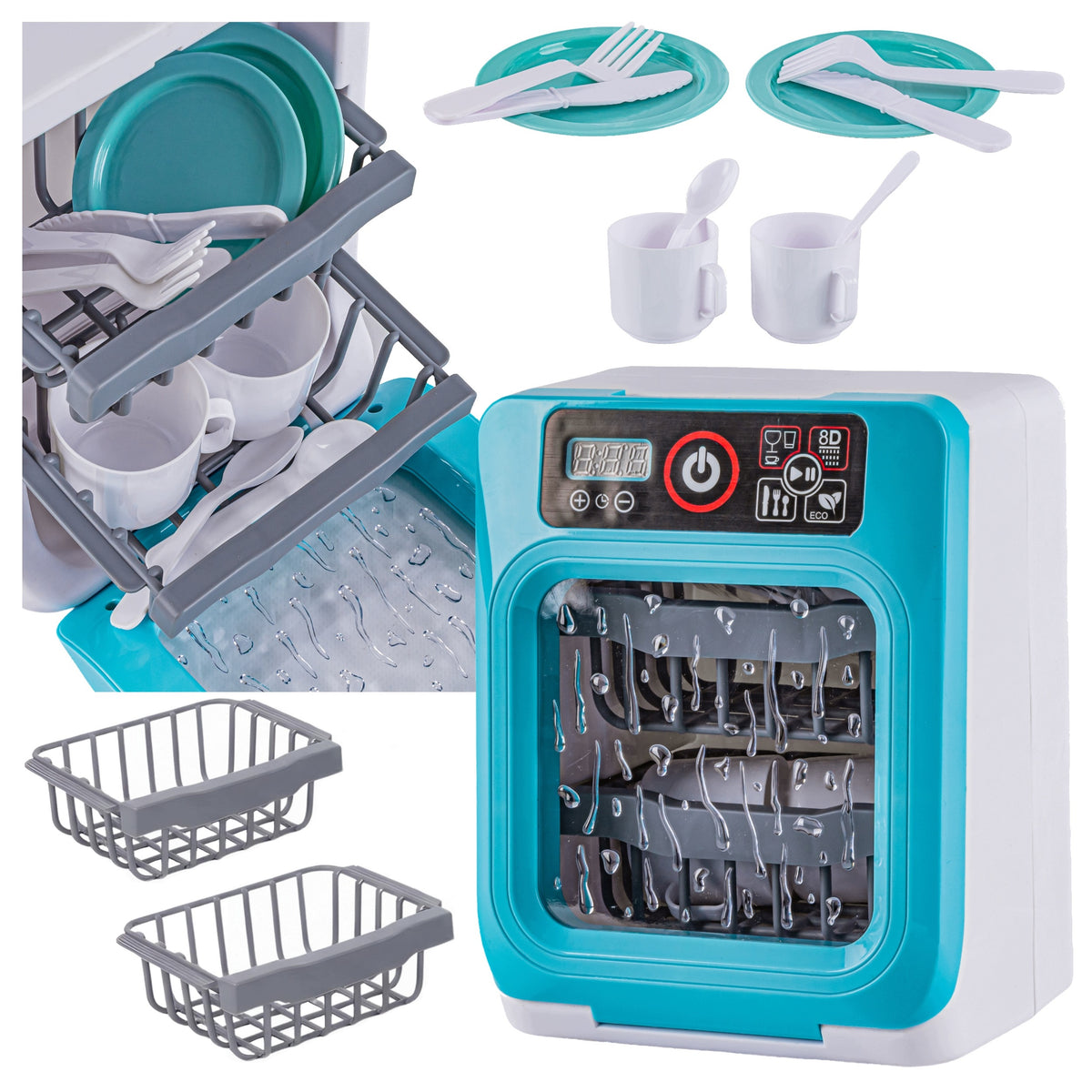 Dishwasher Cutlery Dishwasher Water SOUND Washing Machine Household Appliance Toy Manufacturer code Zmywarka Automatyczna do naczyń Zabawka 3259