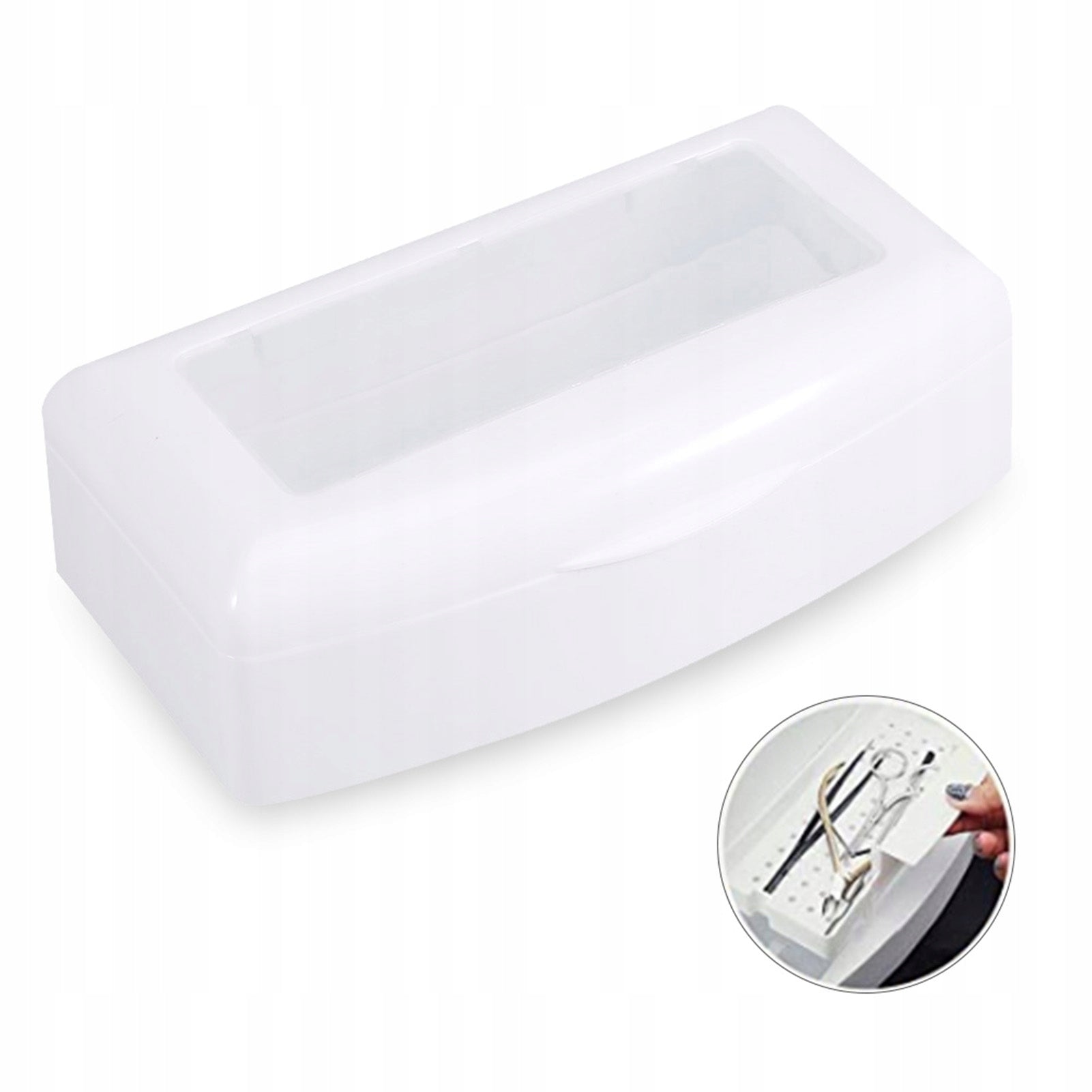 Disinfection Container File Tools Bathtub Liquid White Batteries included no