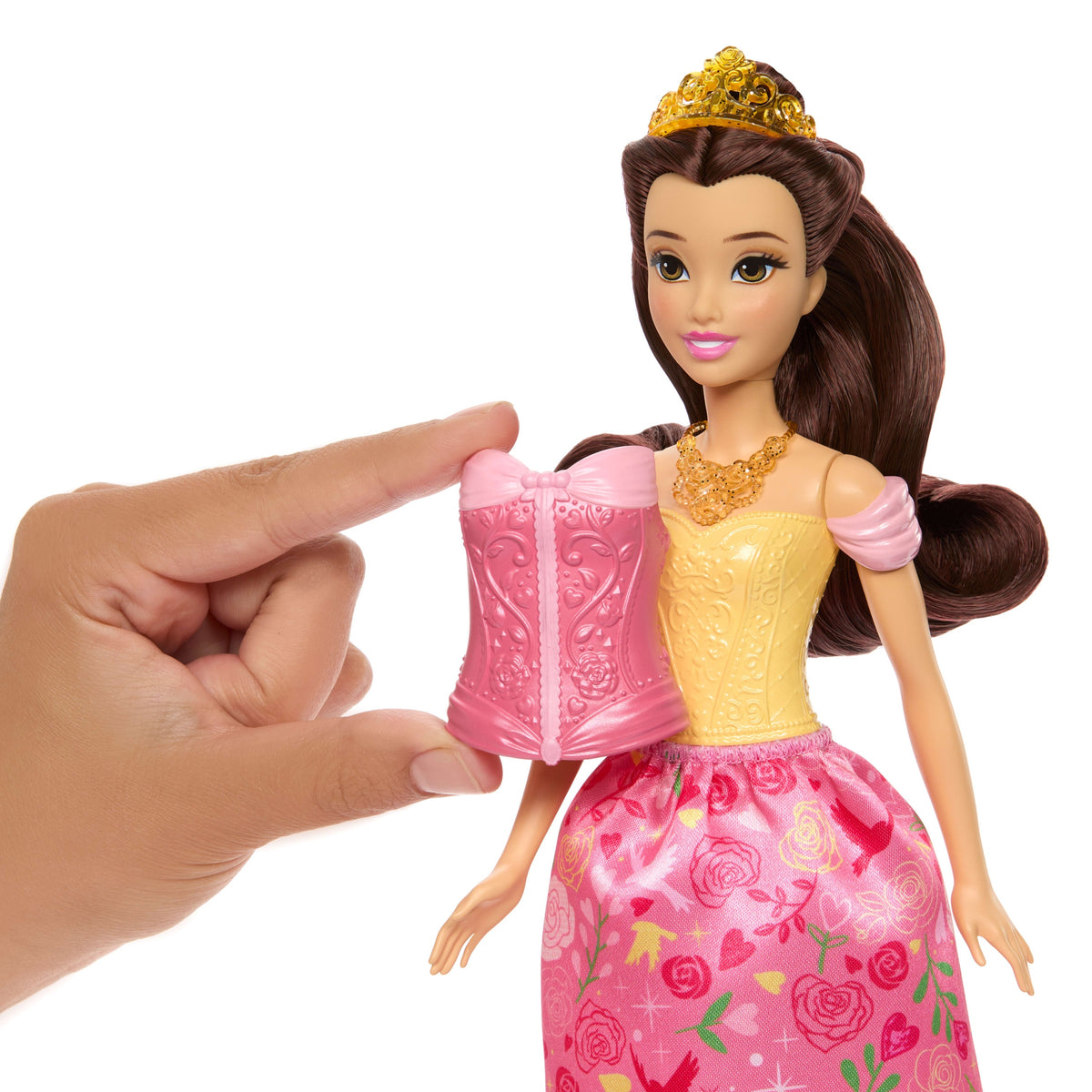 Disney Bella Princess Doll Set of 2 in 1 with Accessories 2 Outfits Styling Brand Mattel