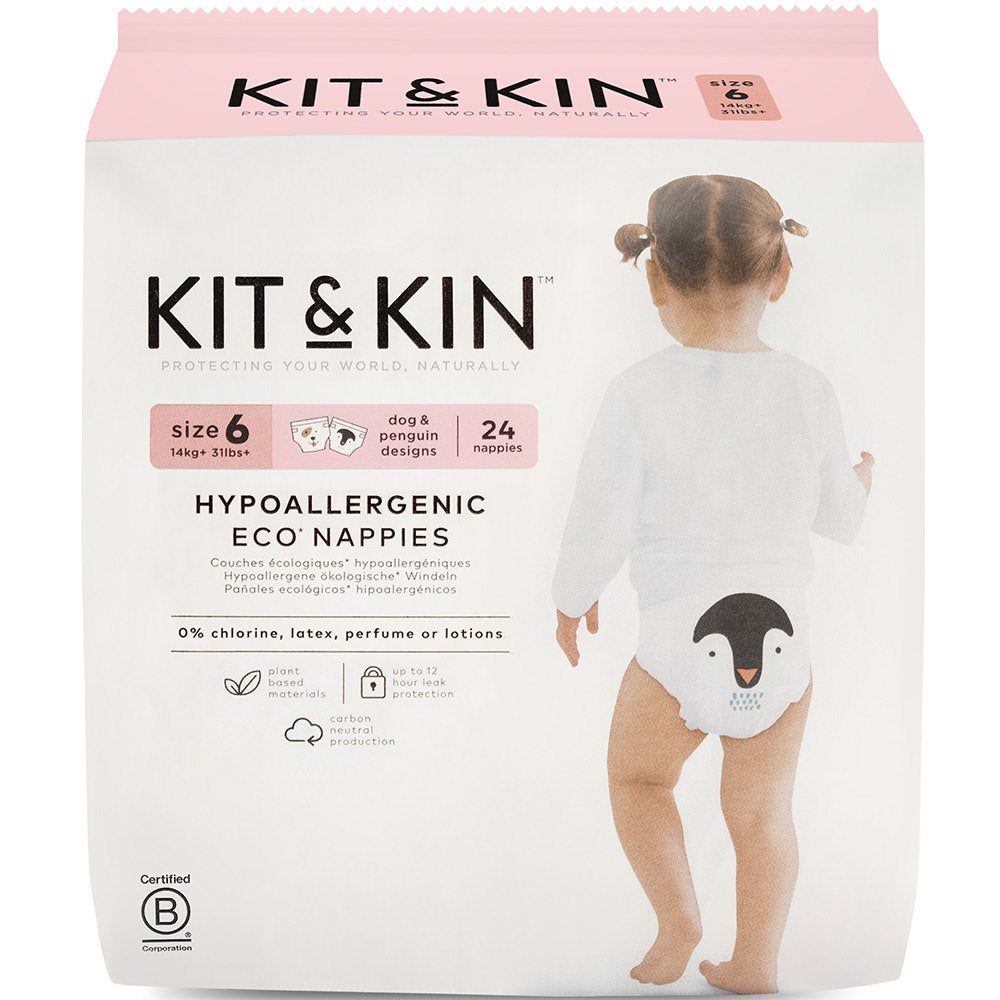 Disposable Diapers for Children Size 6 Junior (15 kg+) 24 pcs. Kit&Kin