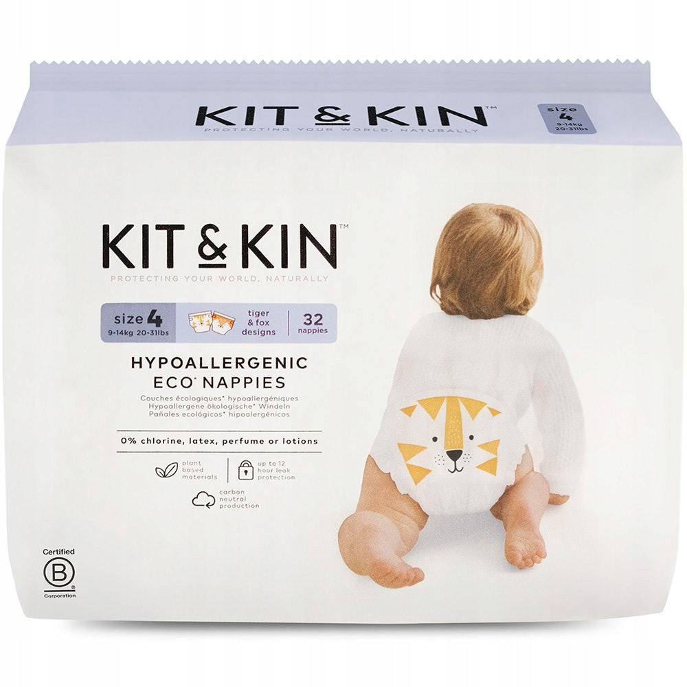 Disposable diapers Kit&Kin absorbent EKO for children size 4 32 pcs.