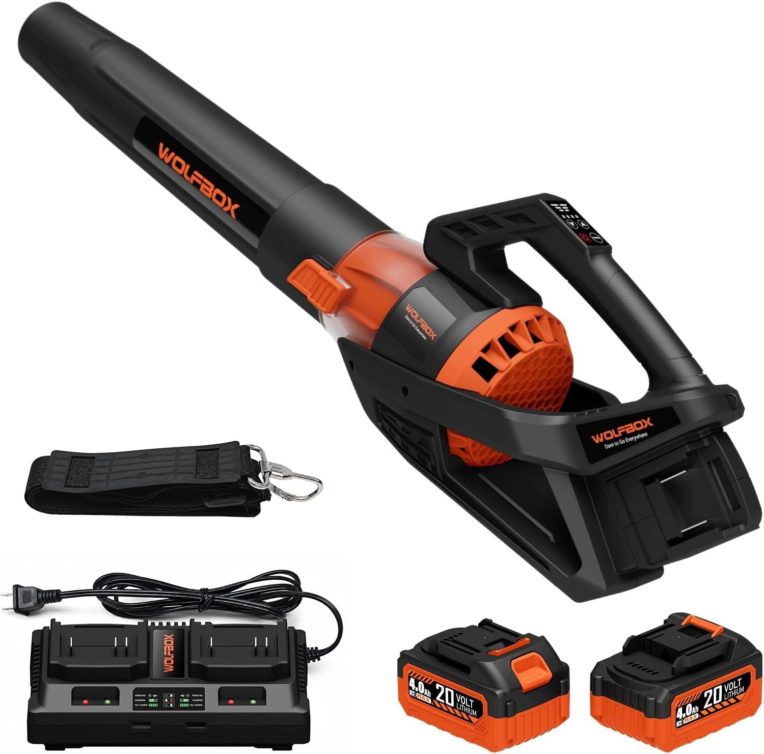 Dmuchawa do Liści WOLFBOX MT500 Akumulatorowa 40V 500CFM 130MPH 2x Bateria