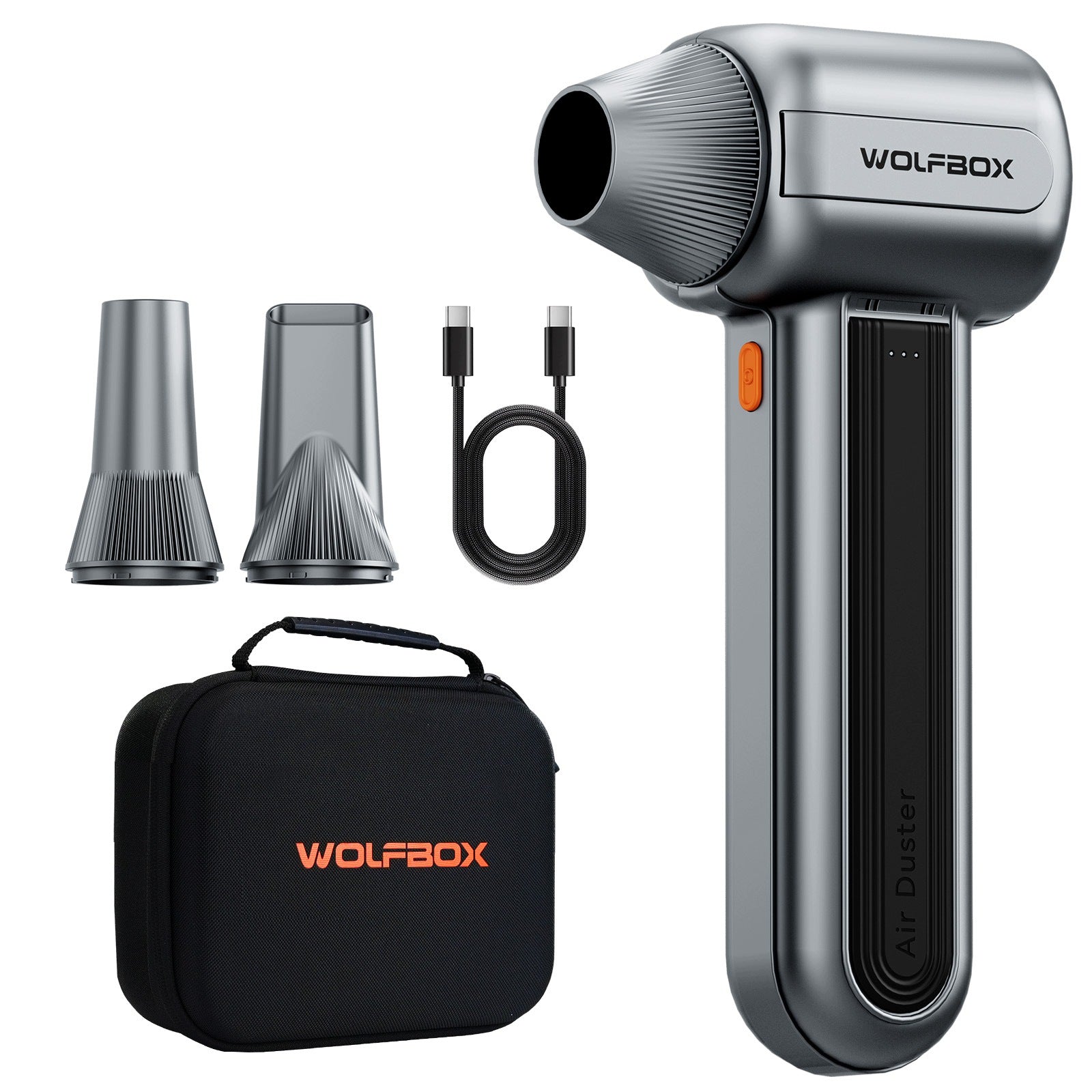 Dmuchawa do liści WOLFBOX MF400 3-tryby Turbo Bezszczotkowa do aut 400km/h