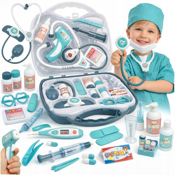 Doctor's Mobile Set Suitcase Stethoscope Blood Pressure Monitor For Children
