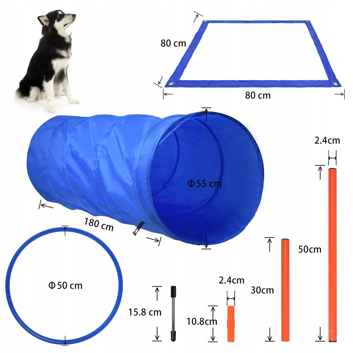 Dog Agility Set Dog Training Fence Set Dog Training Course Obstacle Tun Manufacturer code 6902531656241